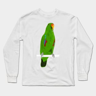 Ekkie Cute Green Eclectus Parrot for parrot lovers Long Sleeve T-Shirt